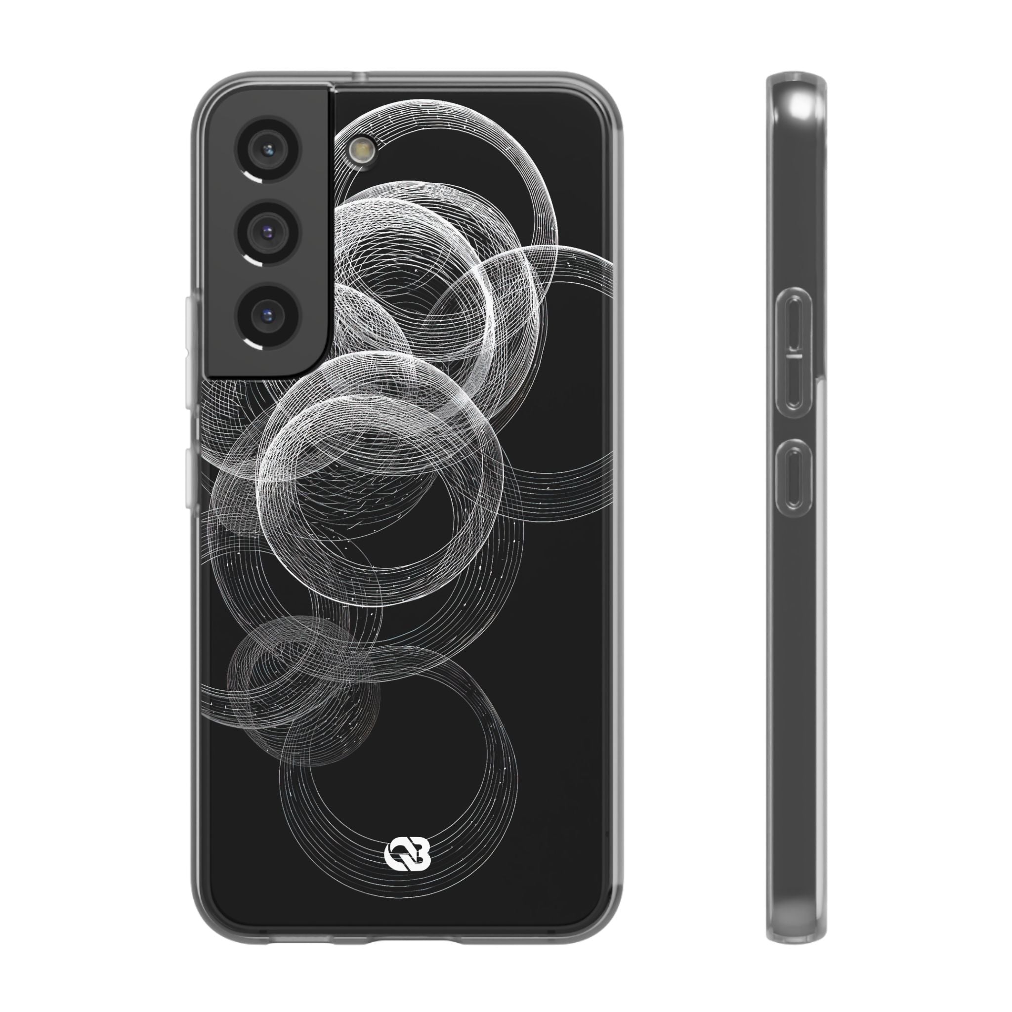 Black Lite Phone Case for Samsung - Kinetic Wireframe Orbit