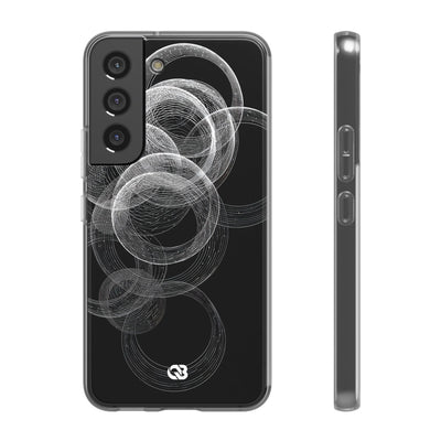 Black Lite Phone Case for Samsung - Kinetic Wireframe Orbit