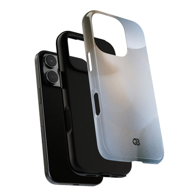 White Tough Phone Case for iPhone - Frosted Ribbed Sphere