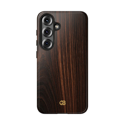 Brown Tough Phone Case for Samsung - Burnished Mahogany Grain