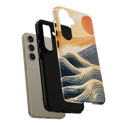 Blue Tough Phone Case for Samsung - Kyoto Cresting Tide