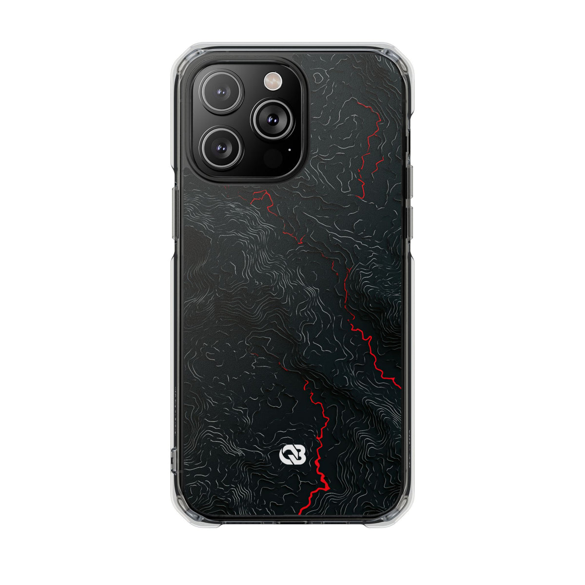 Crimson Rift · Clear Impact Magnetic Phone Case for iPhone ·  Black