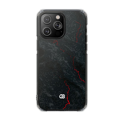 Crimson Rift · Clear Impact Magnetic Phone Case for iPhone ·  Black