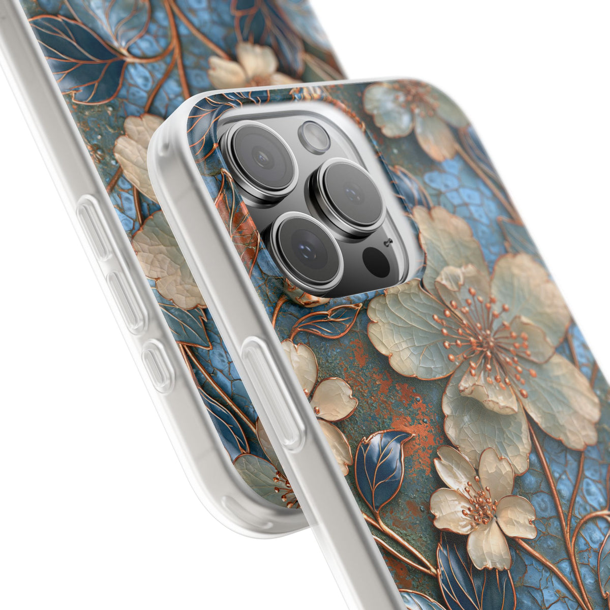 Gilded Blossom Reverie · Lite Phone Case for iPhone ·  Teal