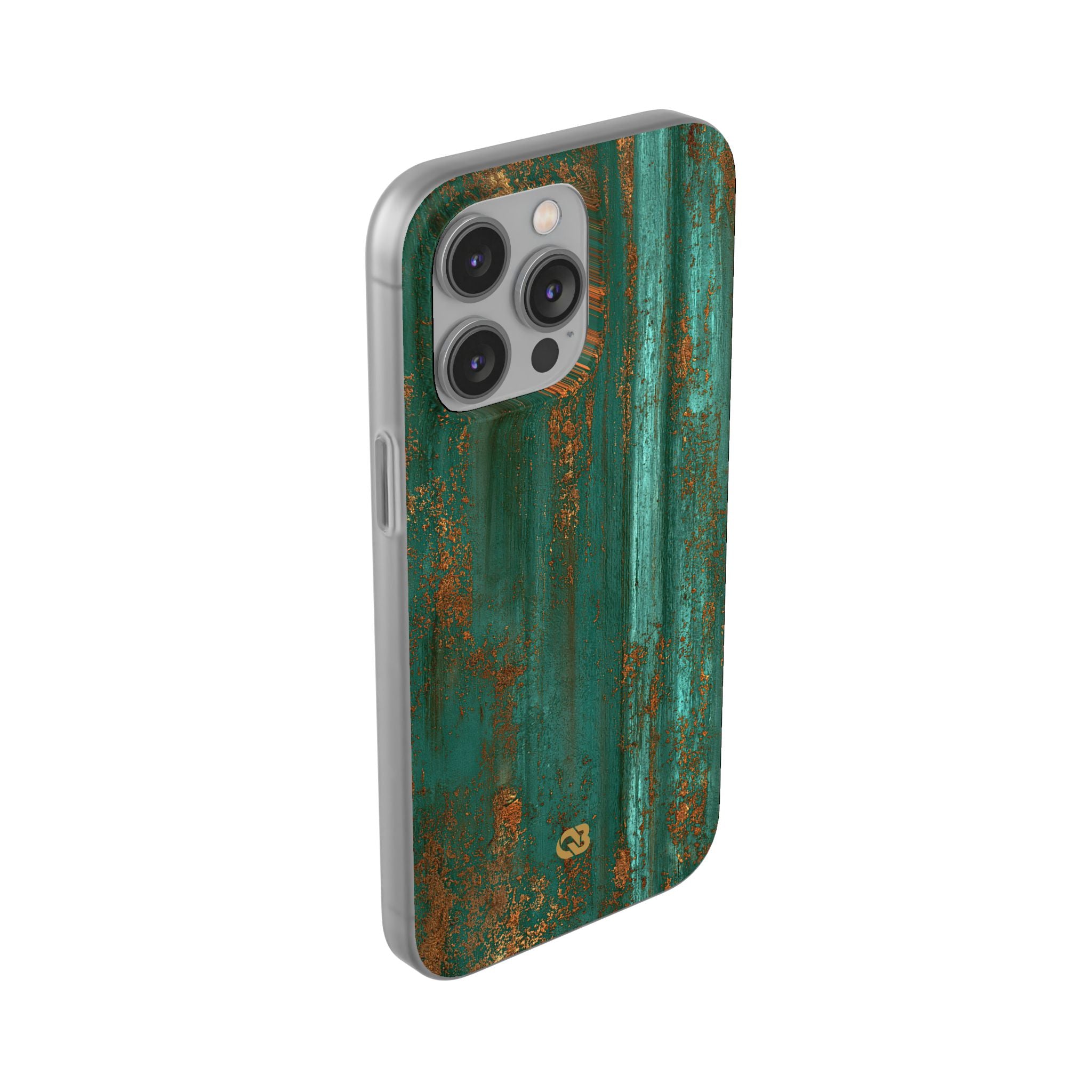 Teal Lite Phone Case for iPhone - Verdigris Copper Siding
