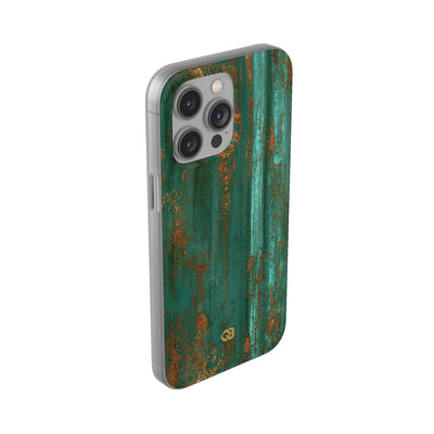 Teal Lite Phone Case for iPhone - Verdigris Copper Siding