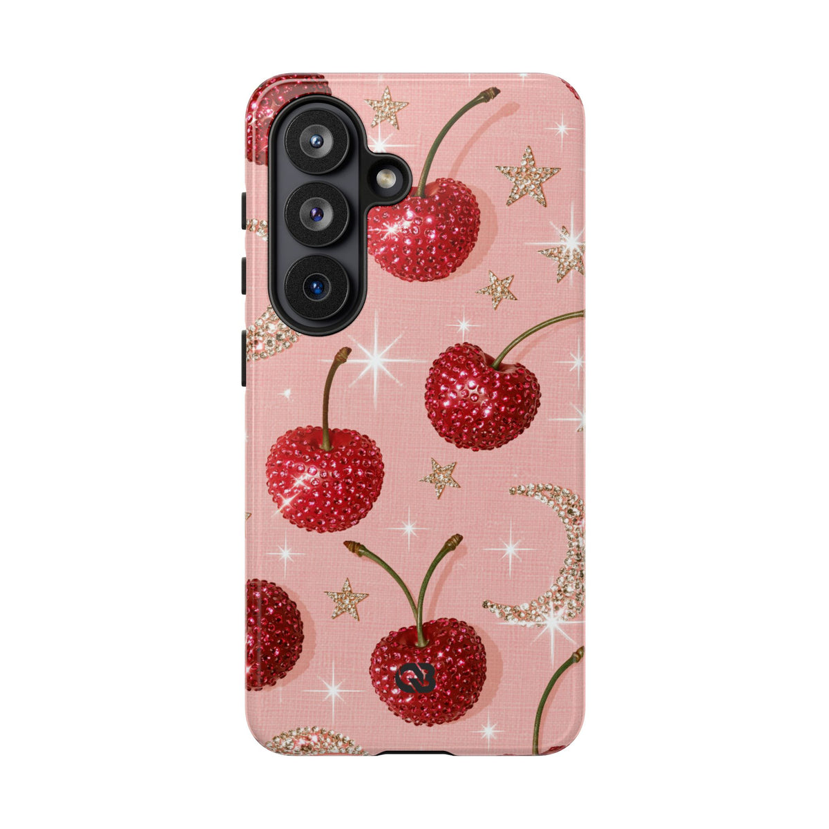 Bedazzled Ruby Cherries · Tough Phone Case for Samsung · Pink