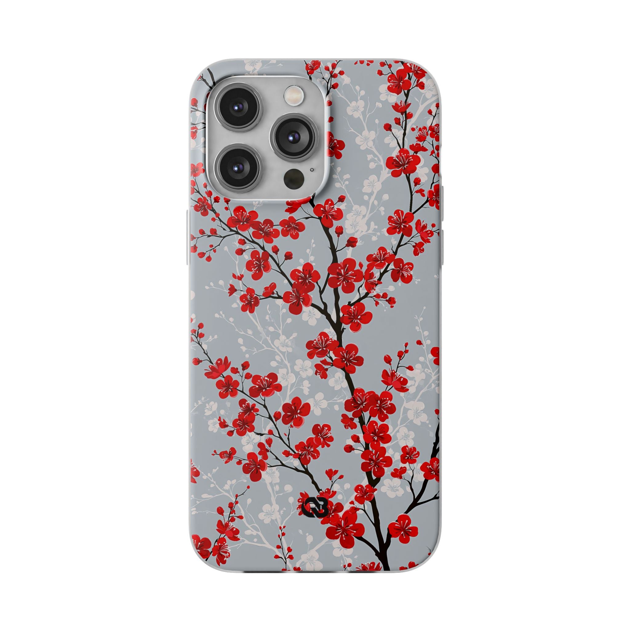 Grey Lite Phone Case for iPhone - Crimson Sakura Slate