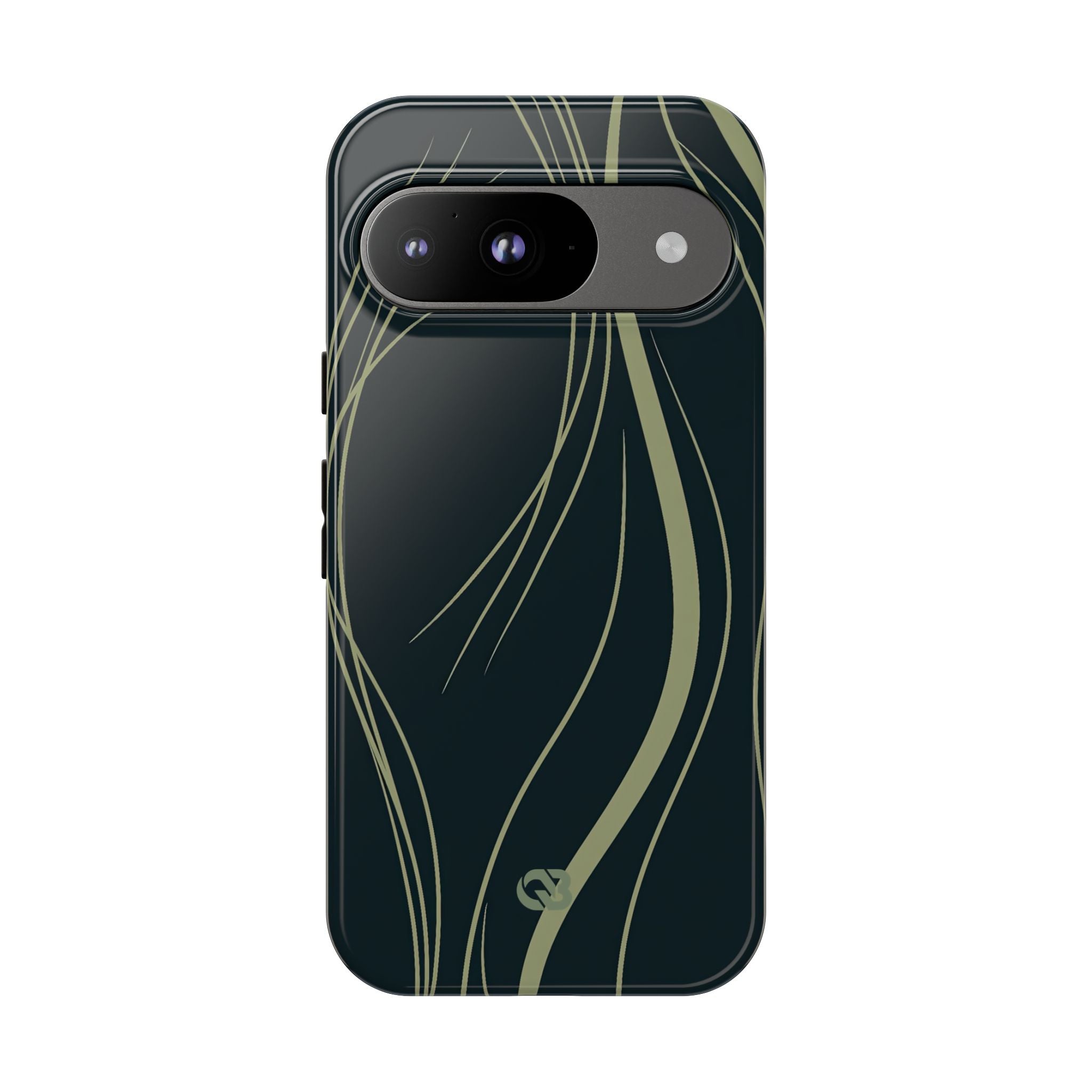 Green Tough Phone Case for Google Pixel - Obsidian Sage Flow