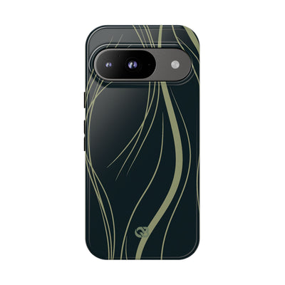 Green Tough Phone Case for Google Pixel - Obsidian Sage Flow