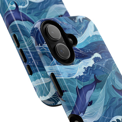 Dolphin Waves iPhone 17 Case - Tough+ - CASE•BOB