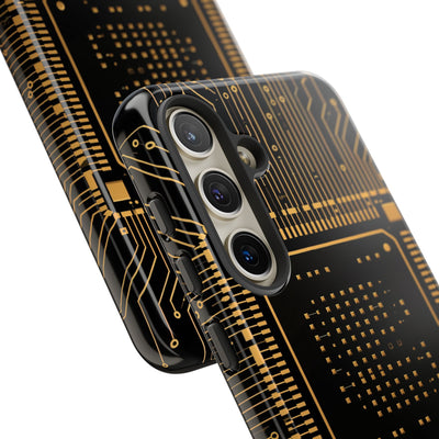 Gold Tough Phone Case for Samsung - Cyber Gold Processor
