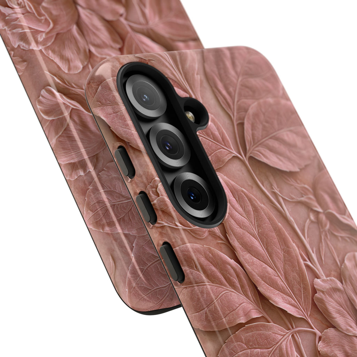 Blush Rose Relief · Tough Phone Case for Samsung · Pink