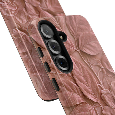 Blush Rose Relief · Tough Phone Case for Samsung · Pink