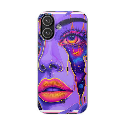 Violet Cosmic Gaze · Soft Custodia per iPhone