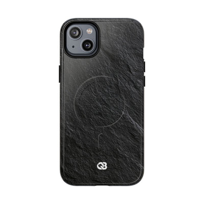 Black Tough 2.0 Magsafe Phone Case for iPhone - Raw Obsidian Slate