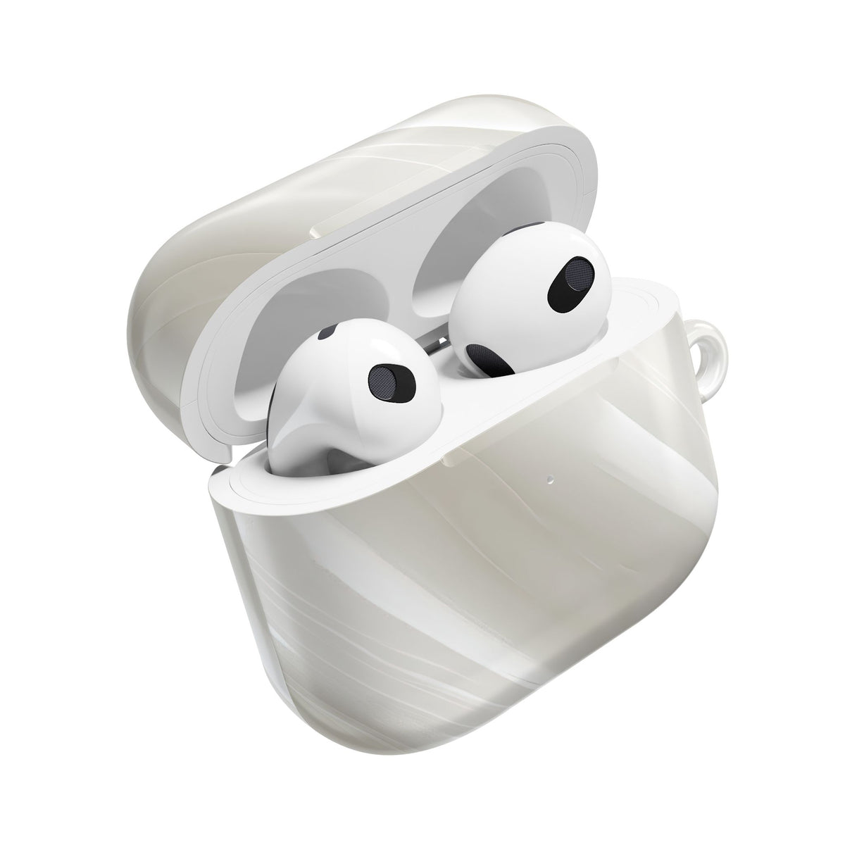 Liquid Enamel Fold · Hard Case for AirPods & AirPods Pro · White