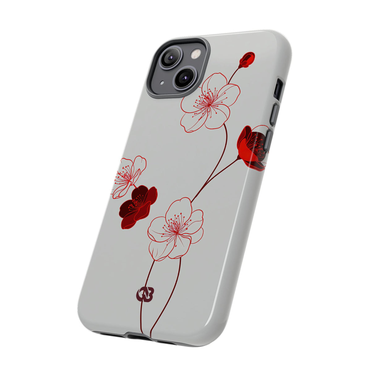 Crimson Sakura Blossom · Tough Phone Case for iPhone · Red
