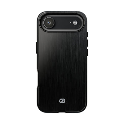 Obsidian Brushed Steel · Tough Phone Case for iPhone · Black