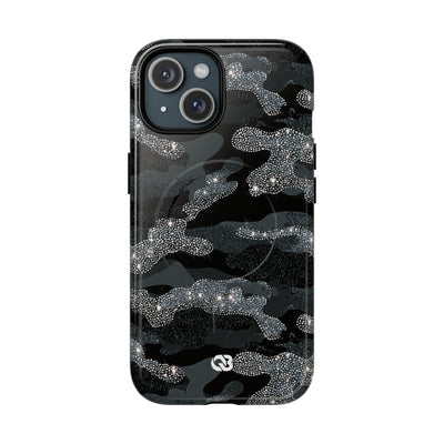 Glitter Shadow Camo · Tough 2.0 Magnetic Phone Case for iPhone · Black