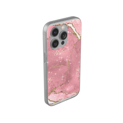 Rose Sparkle Marble · Soft Coque de téléphone pour iPhone