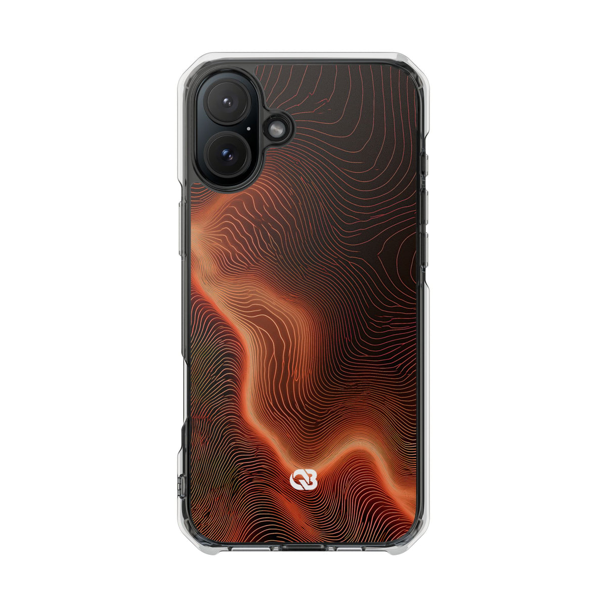 Caldera Ridge · Clear Impact Magnetic Phone Case for iPhone · Orange