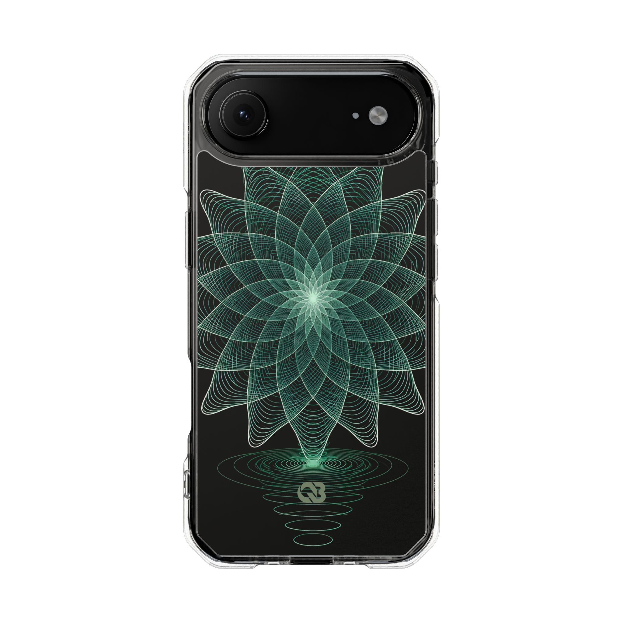 Green Impact MagSafe Phone Case for iPhone - Cyan Signal Bloom