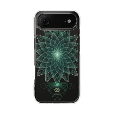 Green Impact MagSafe Phone Case for iPhone - Cyan Signal Bloom