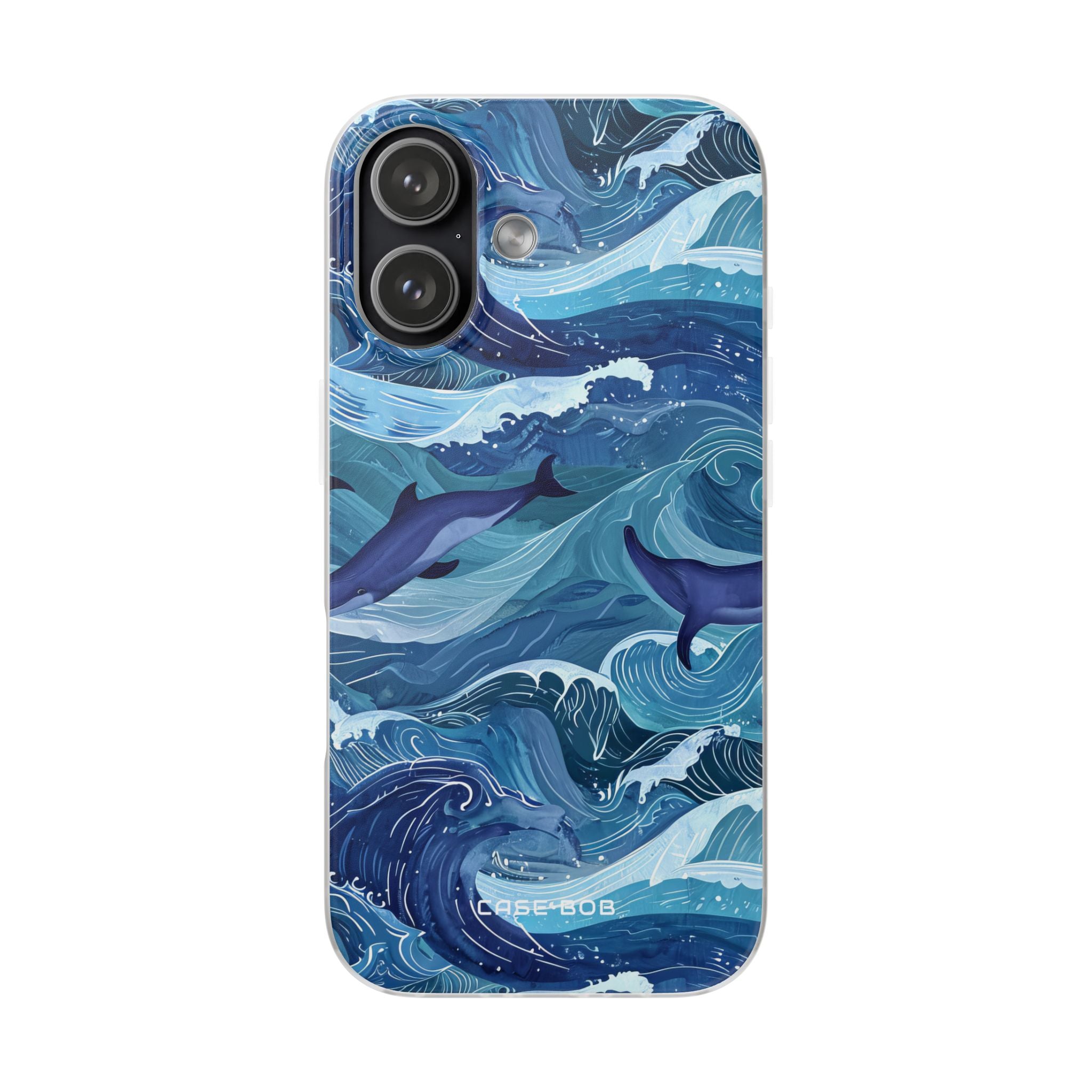 Dolphin Waves iPhone 17 Case - Soft - CASE•BOB