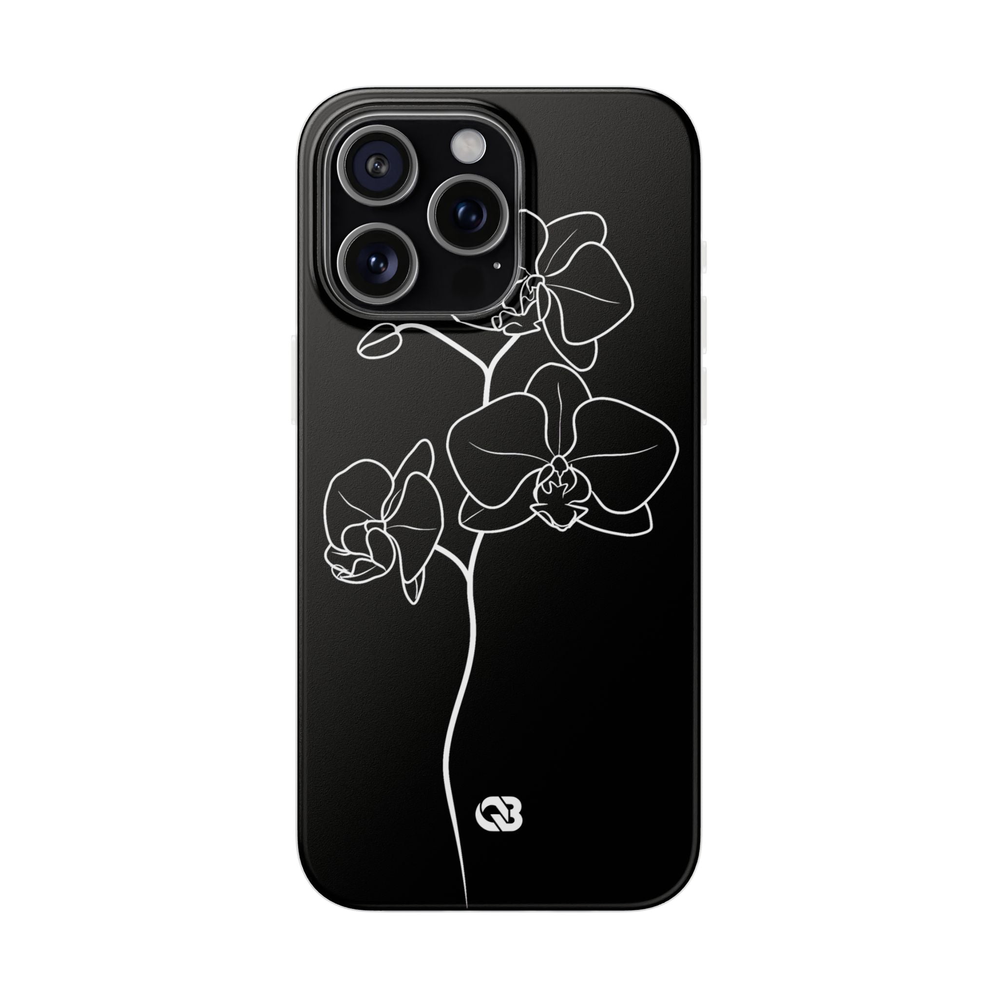 Black Lite Phone Case for iPhone - Noir Alabaster Orchid