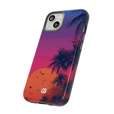 Neon Horizon Palms · Tough Phone Case for iPhone