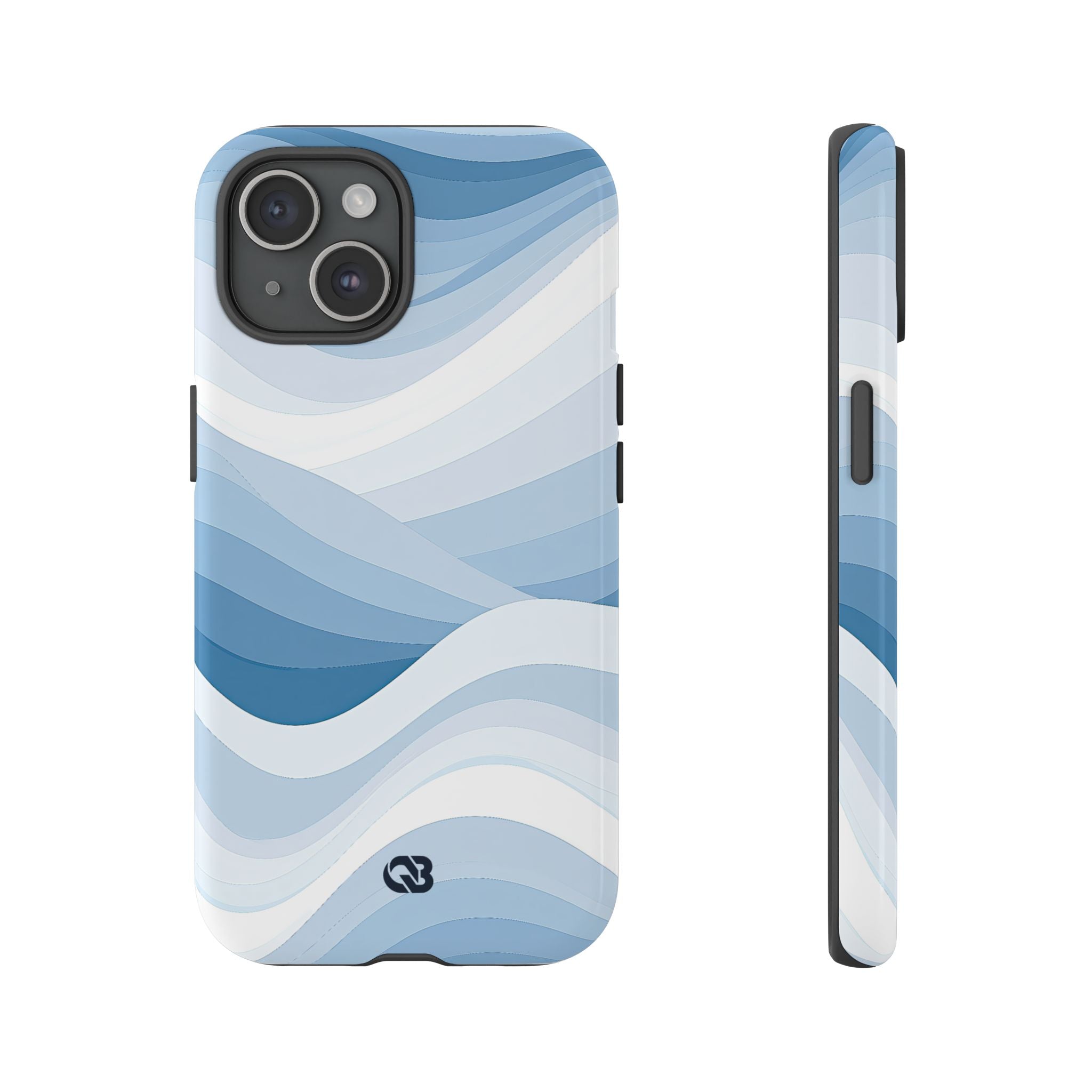 Blue Tough Phone Case for iPhone - Glacial Indigo Flow
