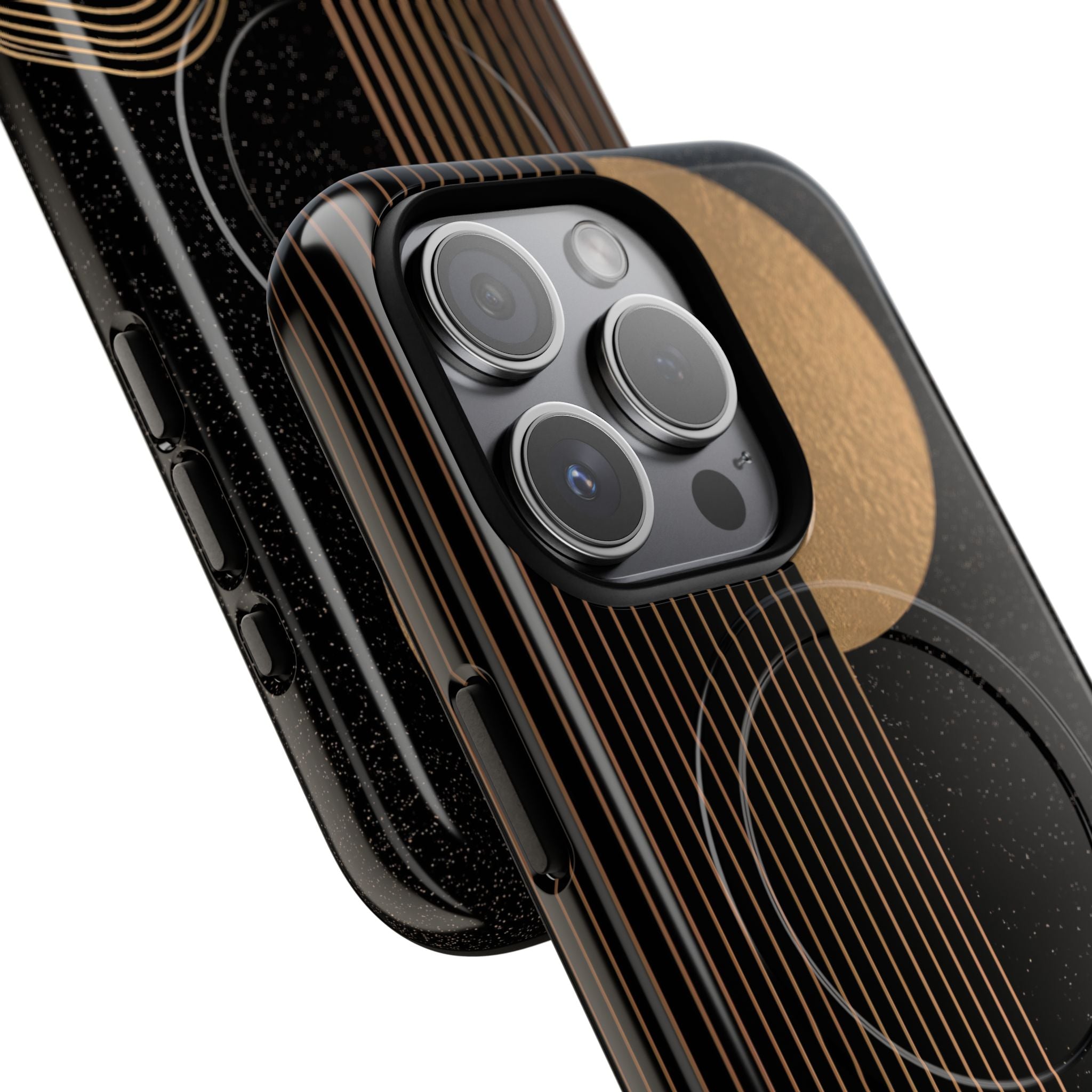 Gold Tough 2.0 Magsafe Phone Case for iPhone - Gilded Obsidian Dunes