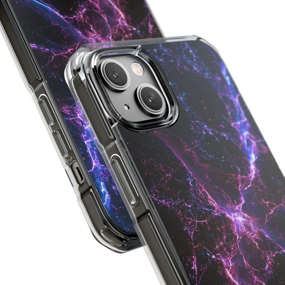 Neural Singularity · Clear Impact Magnetic Phone Case for iPhone · Black