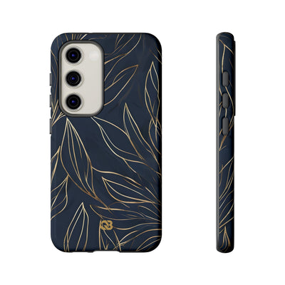 Gilded Navy Foliage · Tough Etui na telefon dla Samsung