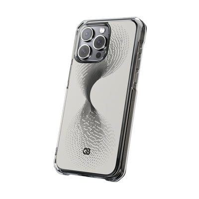 White Impact MagSafe Phone Case for iPhone - Linear Torsion Grid