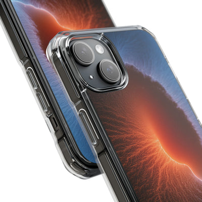Thermal Aura Pulse · Clear Impact Magnetic Phone Case for iPhone · Blue