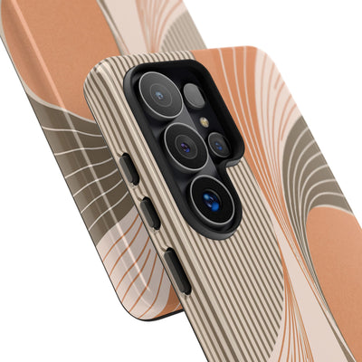 Orange Tough Phone Case for Samsung - Desert Arc Horizon