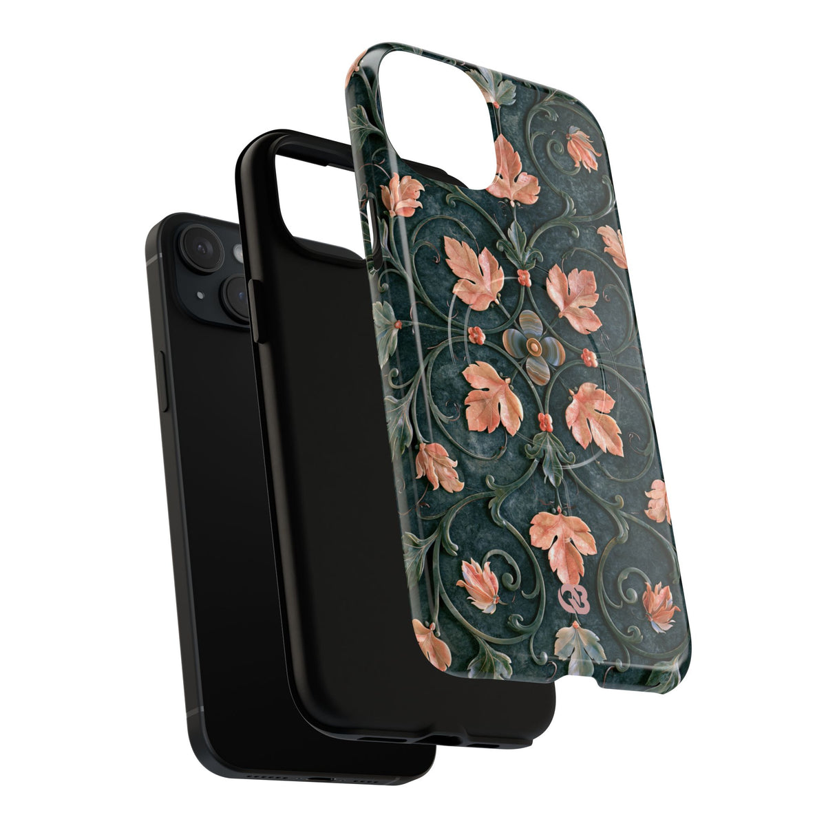 Florentine Rose Arabesque · Tough 2.0 Magnetic Phone Case for iPhone · Green