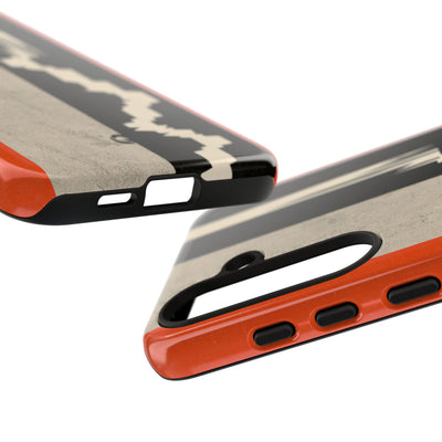 Orange Tough Phone Case for Samsung - Orange Monolith Rift