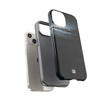 Black Tough Phone Case for iPhone - Frozen Signal Glitch