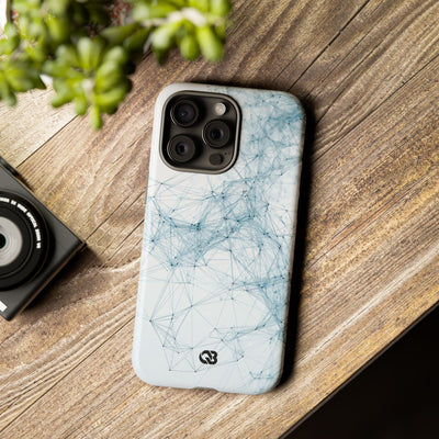 Blue Tough Phone Case for iPhone - Glacial Neural Web