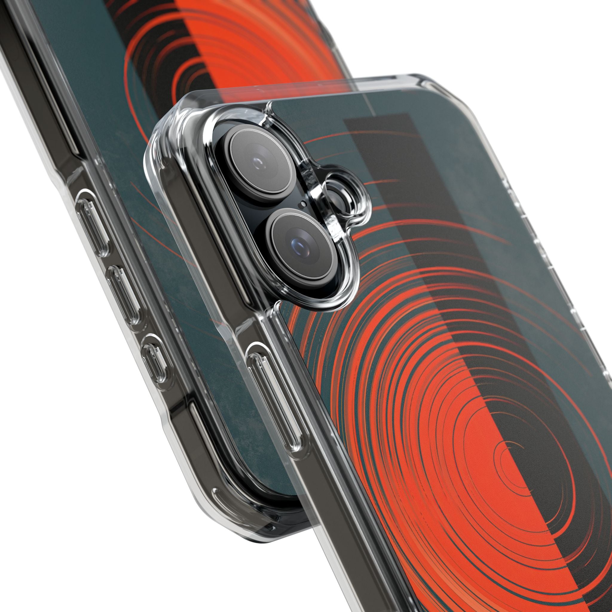 Teal Impact MagSafe Phone Case for iPhone - Burnt Slate Radial