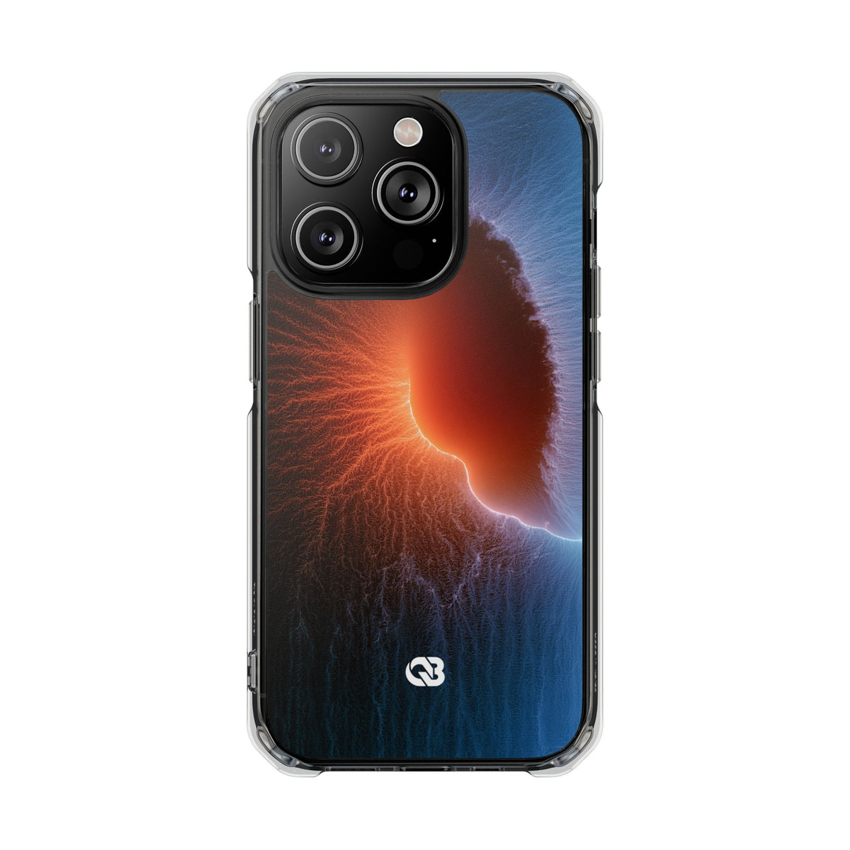 Thermal Aura Pulse · Clear Impact Magnetic Phone Case for iPhone · Blue