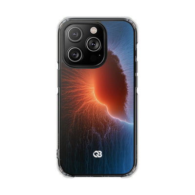 Thermal Aura Pulse · Clear Impact Magnetic Phone Case for iPhone · Blue