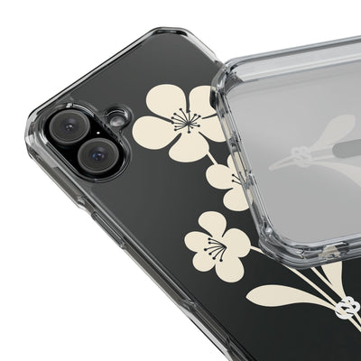 Black Impact MagSafe Phone Case for iPhone - Obsidian Cream Bloom