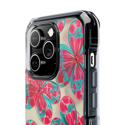 Lucite Jelly Bloom · Clear Impact Magnetic Phone Case for iPhone · Pink