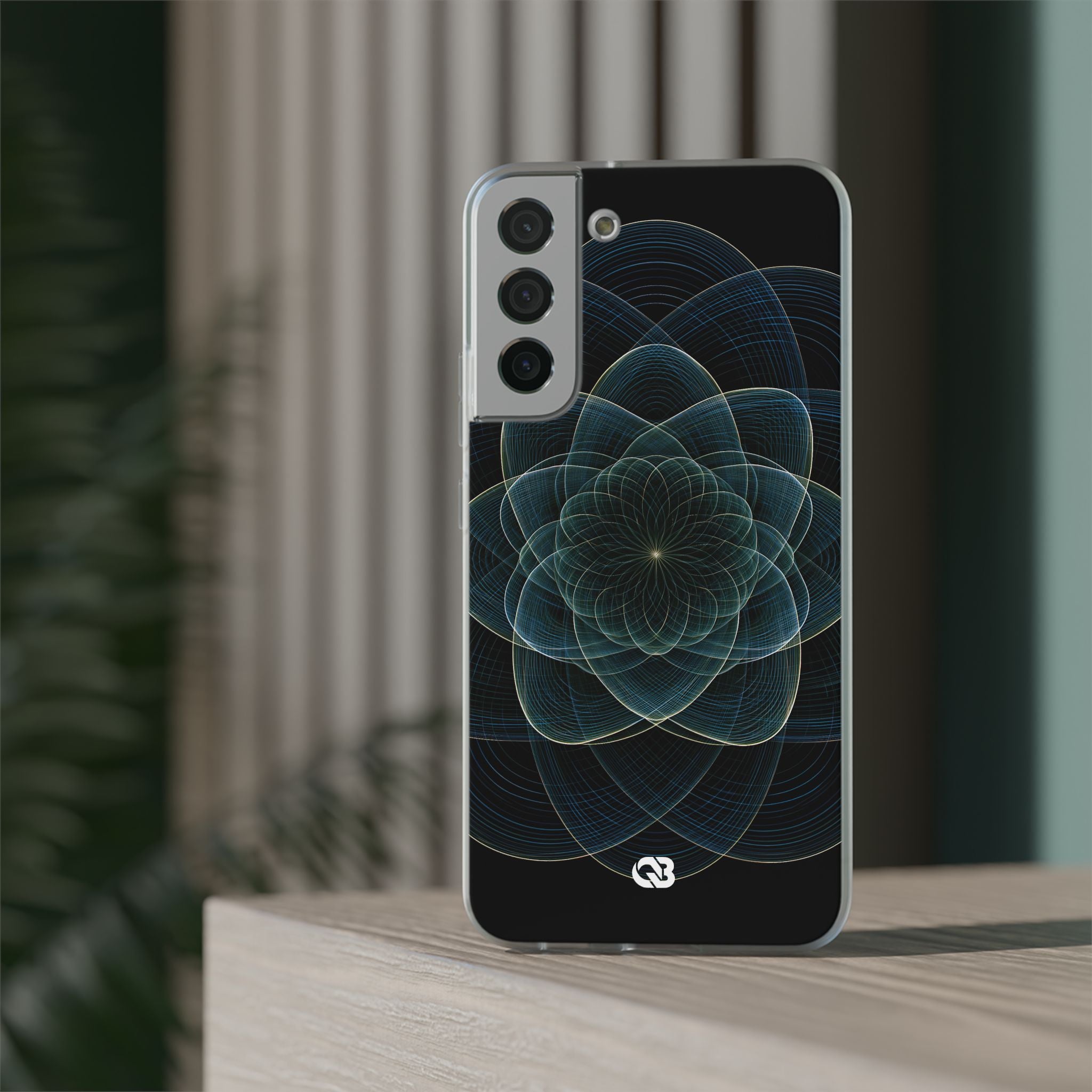Blue Lite Phone Case for Samsung - Celestial Wireframe Bloom