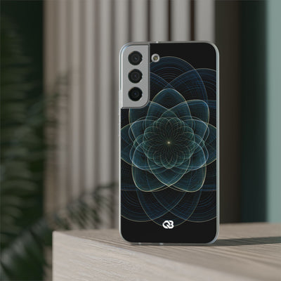 Blue Lite Phone Case for Samsung - Celestial Wireframe Bloom