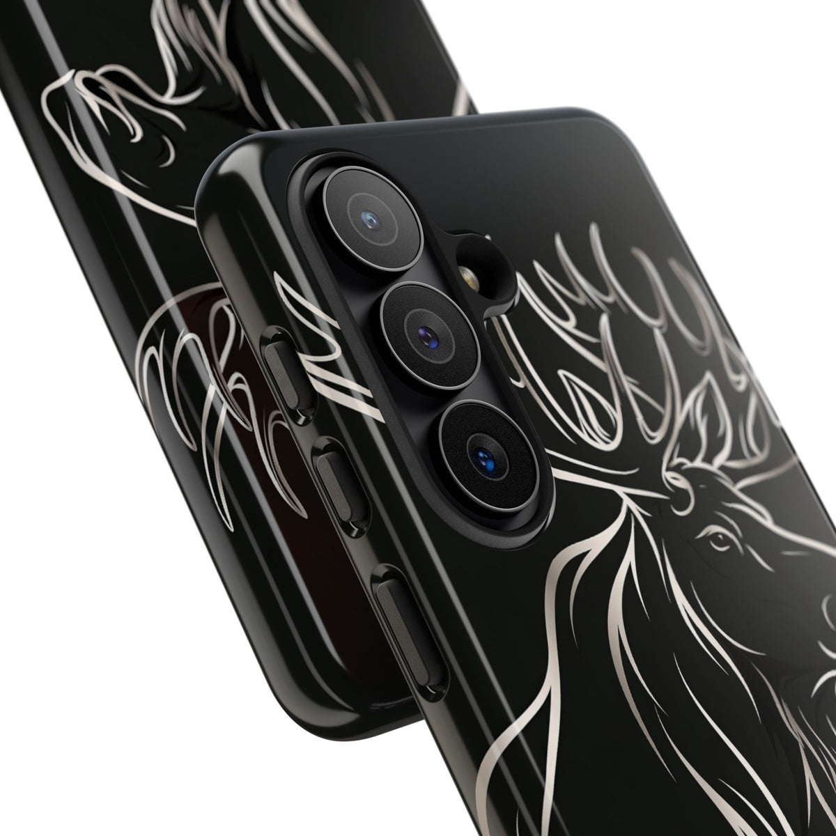 Nordic Moose Contour · Tough Phone Case for Samsung · Black